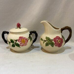 VTG Franciscan Desert Rose Creamer and Lidded Sugar Bowl Set